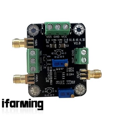 Instrument Amplifier Module Weak Signal uV Voltage Single-end/Differential Amp 