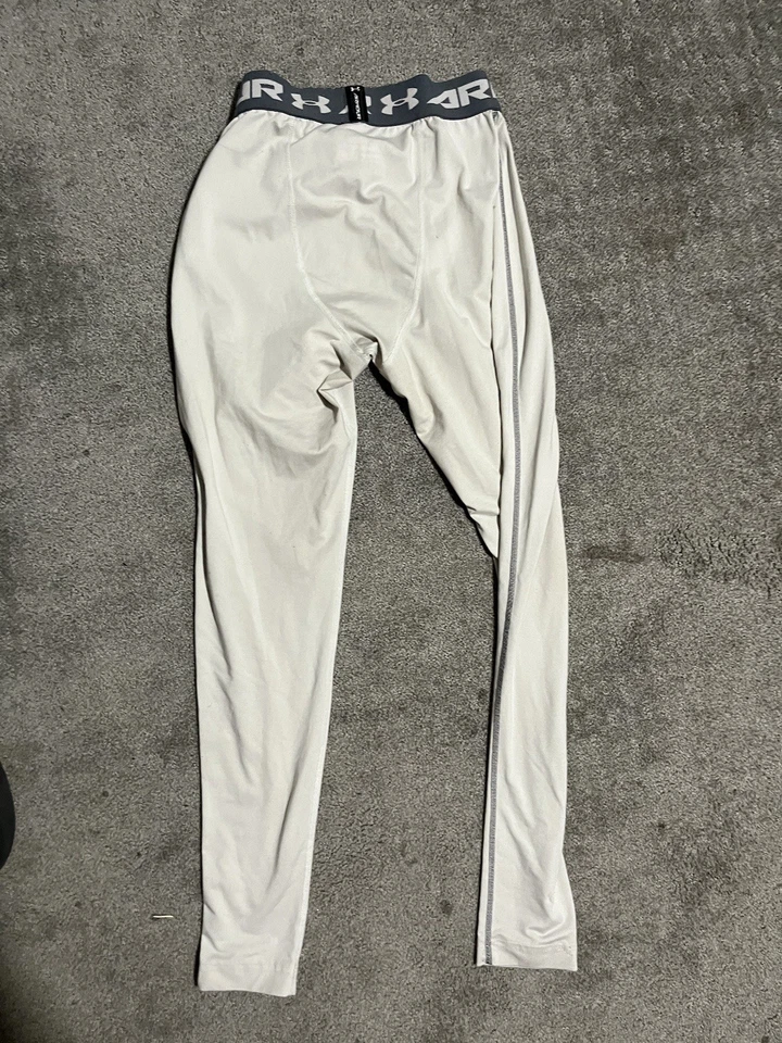 Under Armour HeatGear Compression Leggings White Men's Size Medium - Image 3 of 4