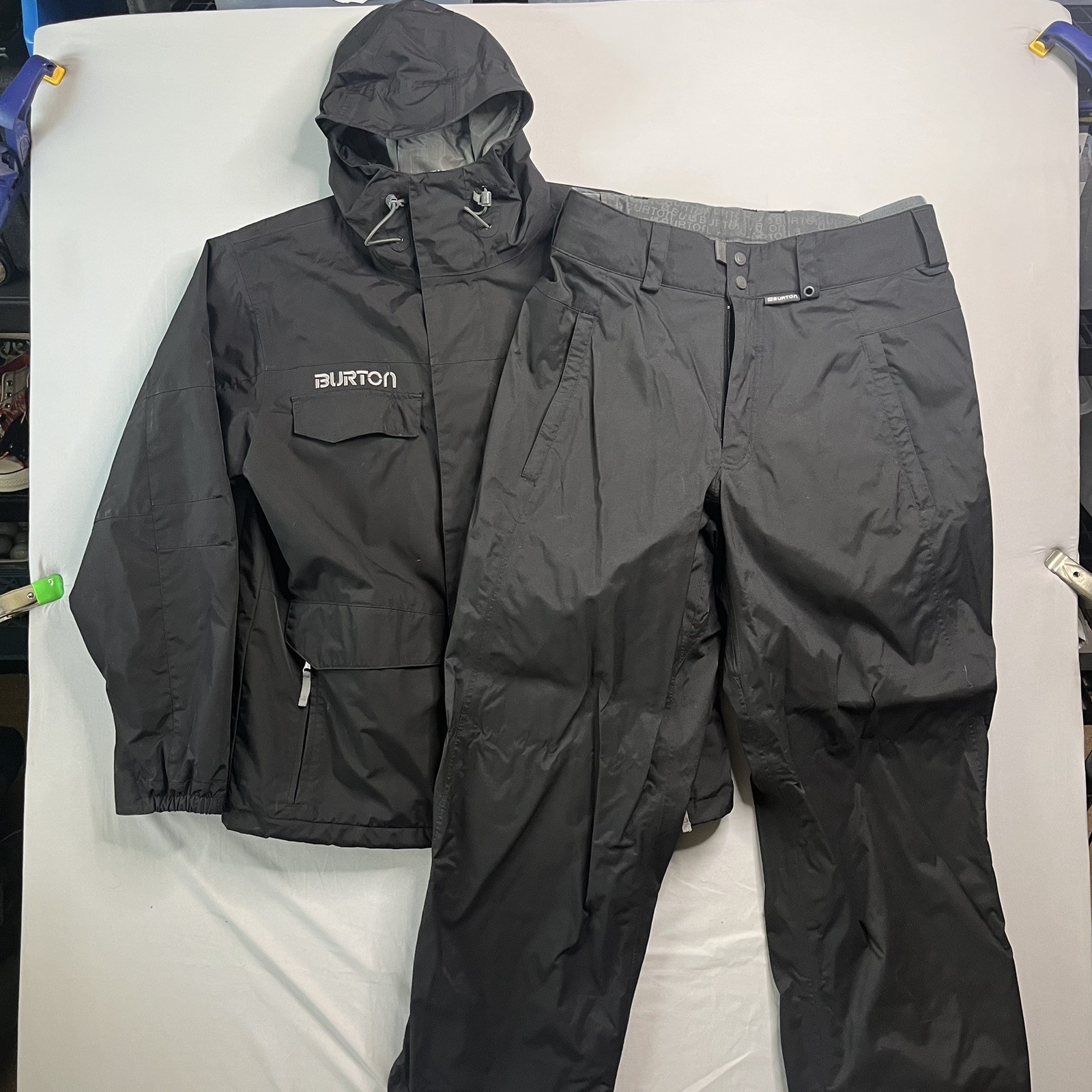 & Pants Set Mens Medium Black Adjustable Ski Winter Hood