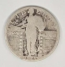 1925 STANDING LIBERTY SILVER QUARTER 25c Philadelphia Mint USA Coin Currency