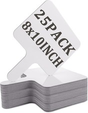 25 Pack Dry Erase Paddles 10" x 8" Handheld Whiteboard Paddles Double Sided