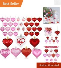 Colorful 36-Pc Heart Decor Set - Perfect for Valentine's Day  Weddings