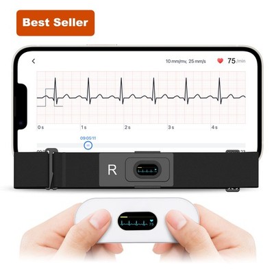 CheckMe EKG-Gerät mit Brustgurt oder Handmessung 30s 15min Aufnahme & KI-Analyse
