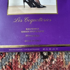 Maison Close Bas Voile Black 20 Den Stockings Size 3 , Made in Italy