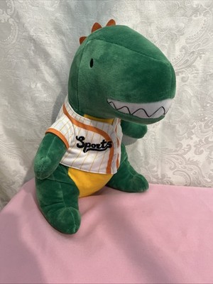 Kohls Big One Green Dinosaur T-Rex Plush Pillow Buddy Toy Wearing Sports Jersey