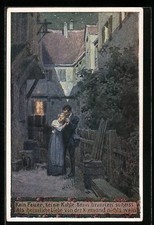 Künstler-AK Paul Hey: Volkslied Nr. 42 Kein Feuer, keine Kohle 