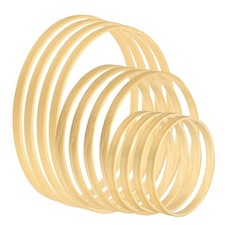 12Pcs 4/6/8 Inch Wooden Bamboo Floral Hoop Rings for DIY Crafts
