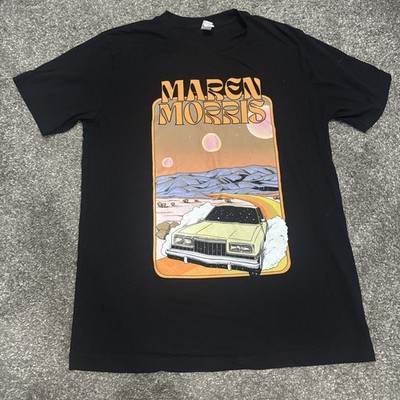 Maren Morris Tour 2022 Black Tee Short Sleeve In M Car With 3 Moons