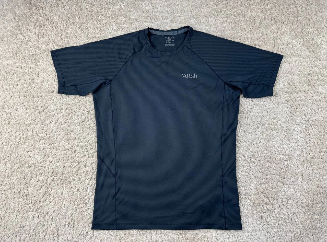Men’s Gray RAB Outdoor Gorpcore T Shirt Quick Dry Short Sleeve Size M