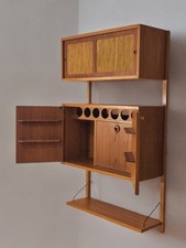 meuble bar vintage en Teck style Mid-Century Scandinave 1960s 