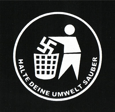 Halte Deine Umwelt Sauber Patch / Aufnäher NEU Punk Gegen Nazis FCK NZS FCK AFD
