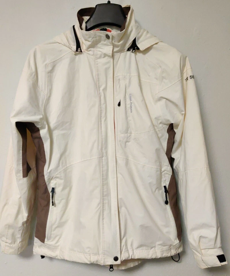 Linea Primero Wetter Jacke Unisex Beige Creme Weiß Winddicht Gr. 40 - Bild 3 von 4