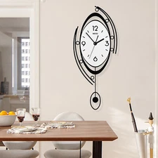 Modern Nordic Wall Clock 3D Creative Clock Living Room Bedroom Art Decor Luxury