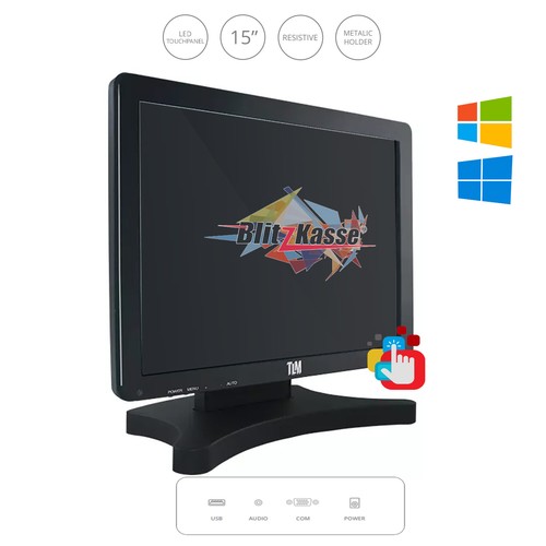 15" TouchMonitor für Computerkasse oder als SteuerungsPanel USB VGA Win10/11