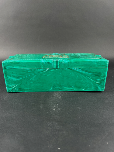 Vintage Philip Morris & Co Veni Vidi Vici Bakelite Vanity Cigar Box Green - Picture 3 of 16