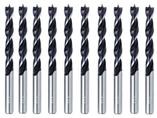 10Pcs 1/8 Inch Wood Brad Point Drill Bit Set Spur Point Woodworking Drill Bits