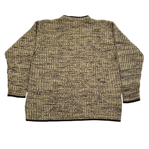 SOUTHPOLE Spellout Men's Sweater size Large - Acrylic - Yellow/Brown - Picture 6 of 7