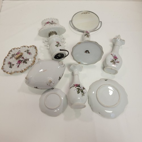 Set vintage Moss Rose Vanity di 7 pezzi Giappone - Foto 6 di 12