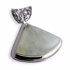 Edler 925er Silber Anhänger Echter Mondstein Kettenanhänger Handarbeit PS559