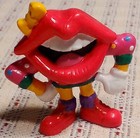1989 Vintage Hardee's Kids Meal Toy - Tang Lips Figure Figurine By Applause — photo 1