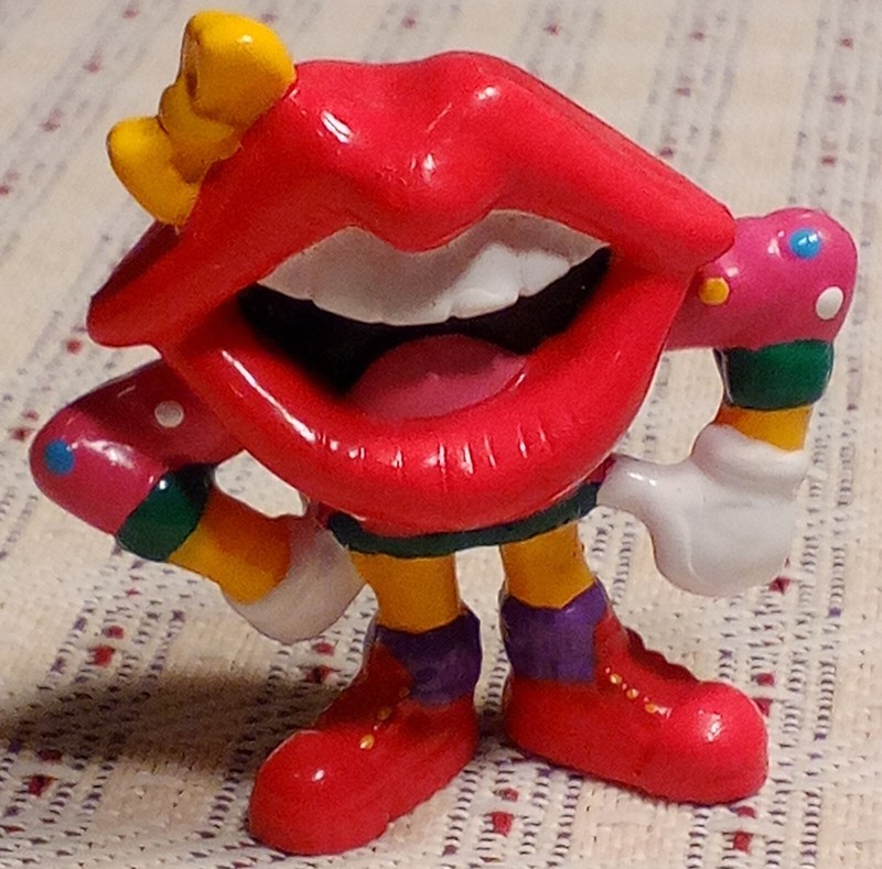 1989 Vintage Hardee's Kids Meal Toy - Tang Lips Figure Figurine By Applause