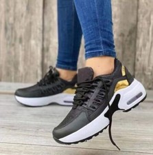 Womens Lace Up Trainers Ladies Running Flat Comfy Fitness Gym Sports Shoes UK