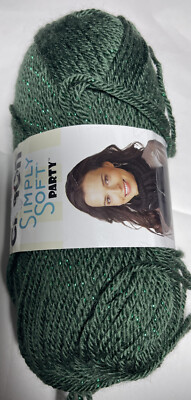 CARON SIMPLY SOFT PARTY YARN-1 pk. DARK SAGE SPARKLE. I Combine Ship. SEE DETAIL