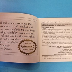 Tetris Manual NES