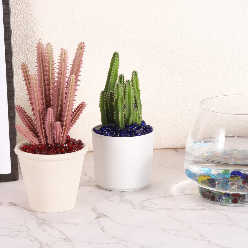 400g/0.88lb 57mm Glass Stones Pebbles Decor for Vase Filler Aquarium