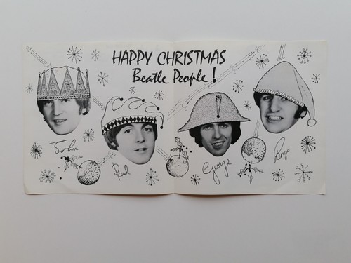 BEATLES UK 1965 FAN CLUB CHRISTMAS RECORD 1965 WITH INSERT - Picture 11 of 13