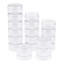 3 Sets 18 Empty STACKABLE INTERLOCKING Clear Storage Containers Round ...
