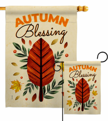 Blessing Autumn Garden Flag Harvest & Fall Decorative Gift Yard House Banner