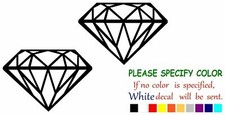 2 Diamond Funny Vinyl Decal Sticker Car Window Bumper Wall Boat Laptop 7"