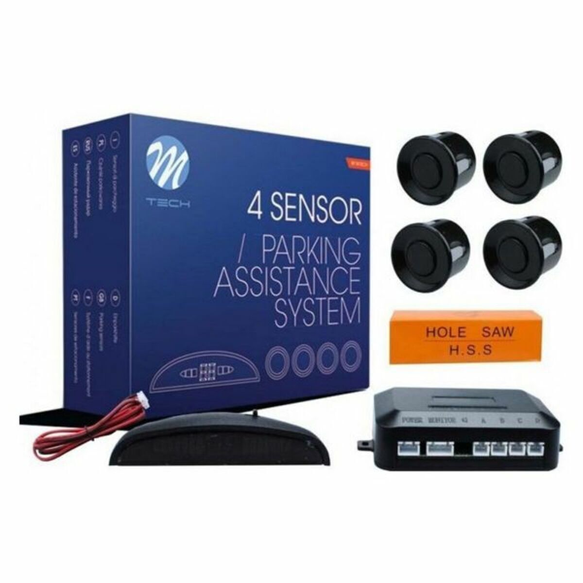 Sensore di Parcheggio M-Tech Nero [4 x 21,5 mm]