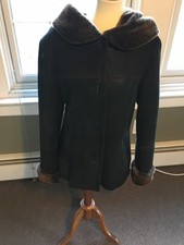 Womens Shearling Coat  Size Medium