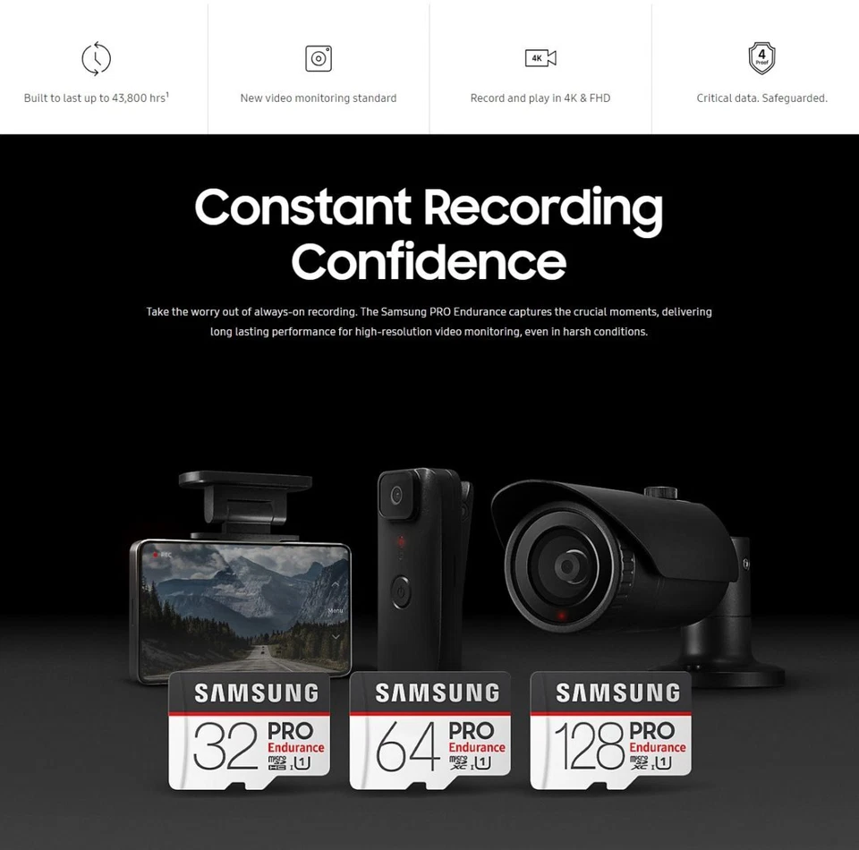 Micro SD card 32GB 64GB 128GB  256GB  Evo Plus SDXC Memory Card and Adaptor - Image 3 of 4