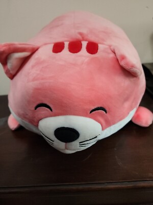 Linzy Smoochy Pals 12'' Soft Squishy Pink Kitty Cat Stuffed Animal Pillow Plush