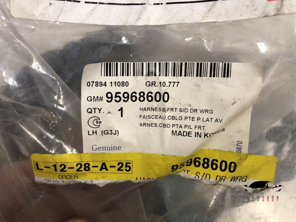 Kabel Leitung Tür vorne Links Fahrerseite Chevrolet Orlando 95968599 95968600 — 第 3/3 张图片