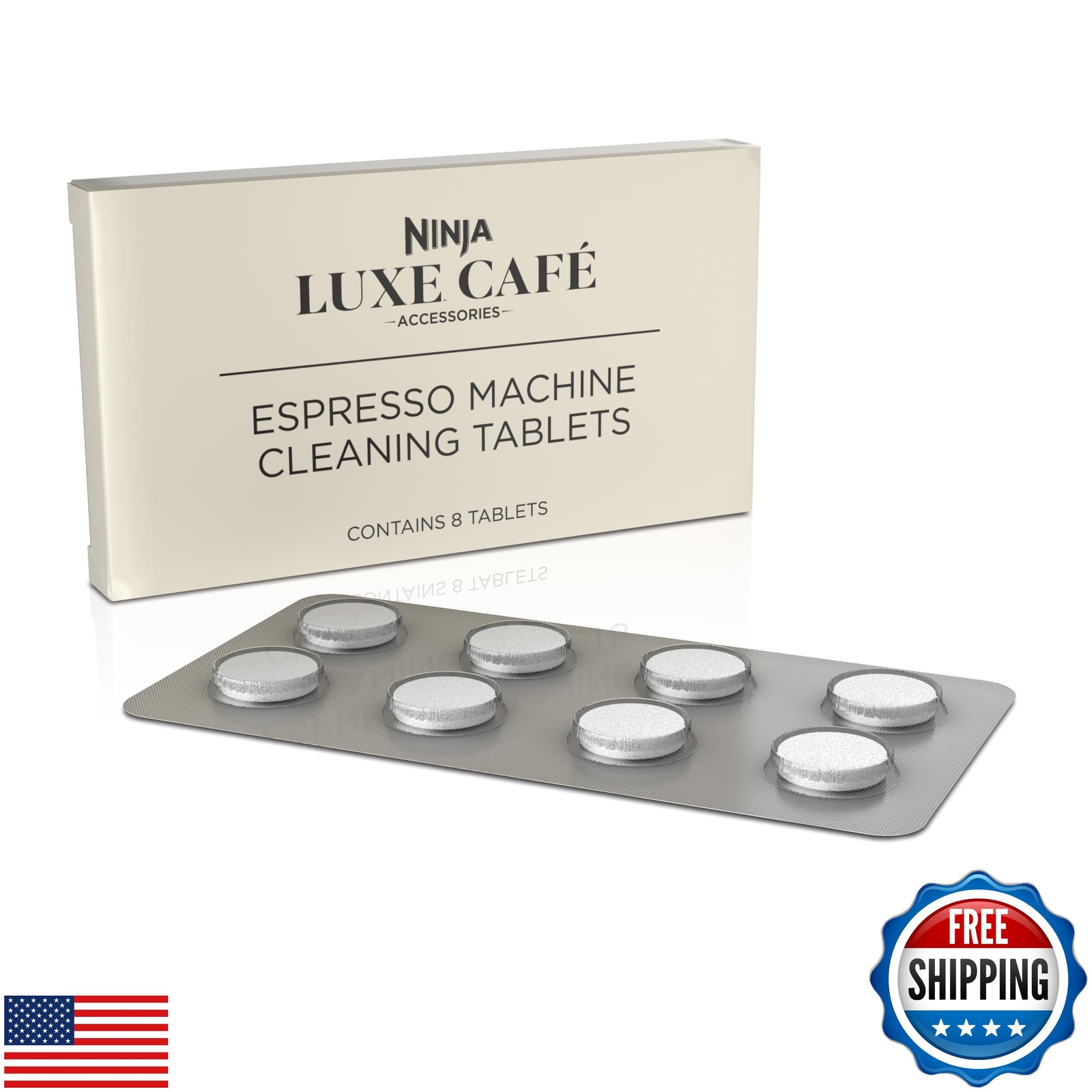 Ninja Luxe Café Espresso Machine Cleaning Tablets 8-Pack for Coffee Makers-image