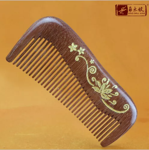 Natural Wooden Comb Red Sandal Wood Comb Massage Brush Health Hair Care - Picture 1 of 10