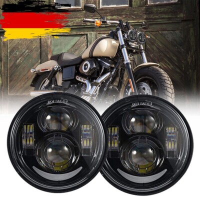 Für Harley Dyna Fat Bob FXDF 08-15 Paar LED Scheinwerfer DRL High Low Beam