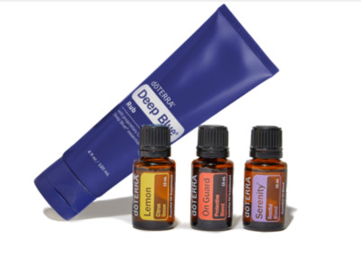 doTERRA Simple Solutions Kit  Lemon, On Guard and Serenity EO and Deep Blue Rub