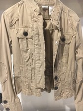 No Boundaries Juniors 7/9 Medium Tan 100 Cotton Jacket EUC