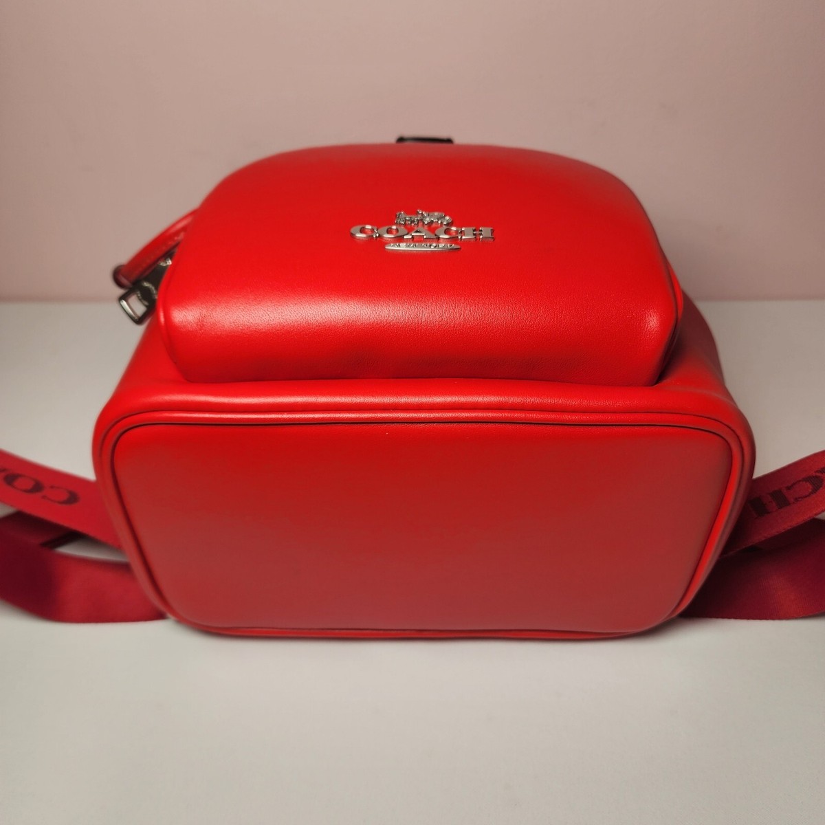 NWT Coach CR100 Pace Backpack Smooth Leather Miami Red | eBay display picture 2