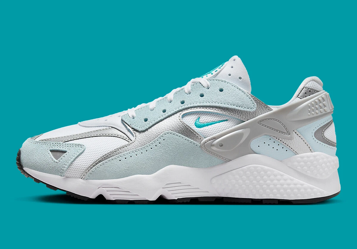 Nike Air Huarache Runner White Dusty Cactus Blue Silver Nby DZ3306-103 sz 13 Men