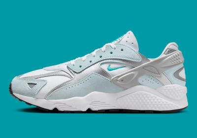 Nike Air Huarache Runner White Dusty Cactus Blue Silver Nby DZ3306-103 sz 13 Men