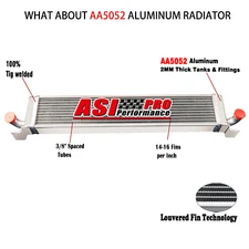 ASI 2 Row Aluminum Radiator For 1997 Kitfox w/ Rotax 532 582 618 670 2 Stroke