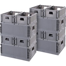 12er-Set Kunststoff-Aufbewahrungskisten, stapelbar, zwei Größen