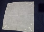 Vintage White Handkerchief About 12" X 12"