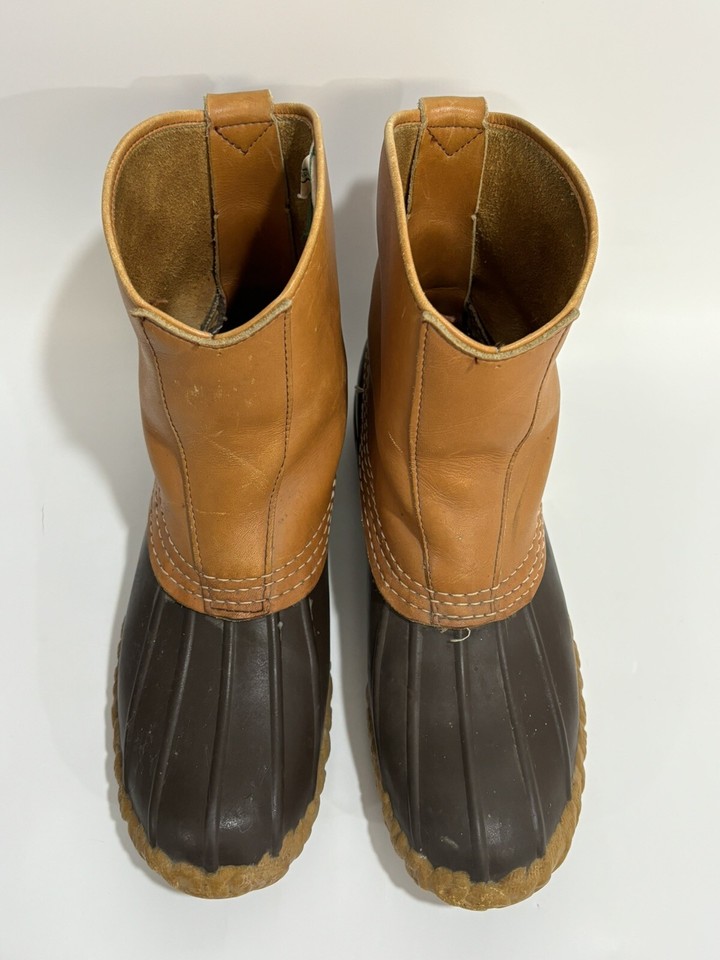 LL Bean Boots Maine Duck Made in USA Leather Size 8 M Women’s Hunting